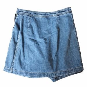 VTG 90s Cherokee Denim Wrap Front Skort Size 10